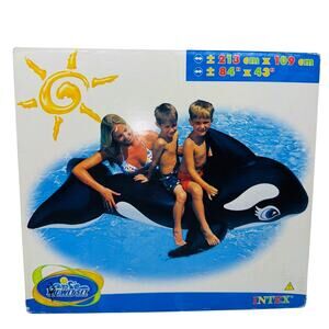 NEW 2003 84" Intex The Wet Set Ride On Whale Inflatable Raft Pool Toy SEALED NIB